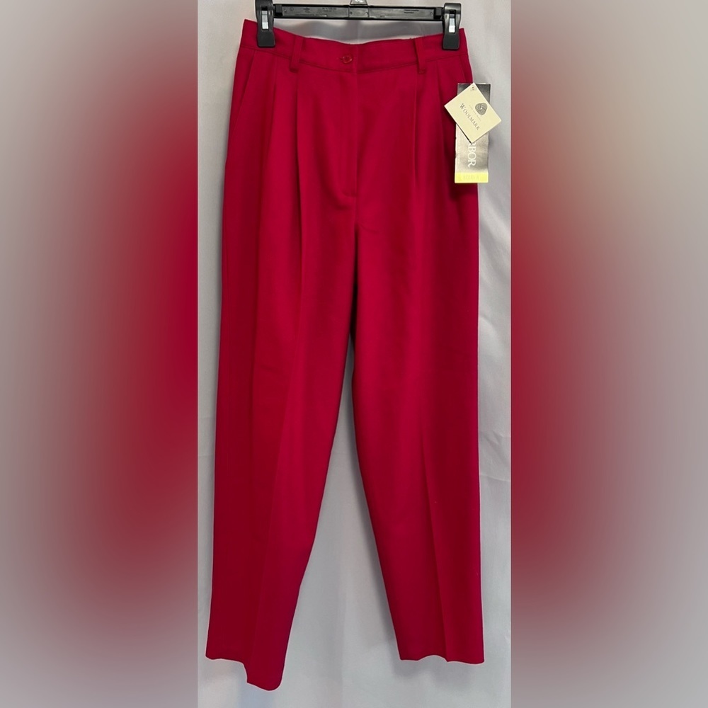 VINTAGE Sag‎ Harbor 100% Pure Wool High Waist Lined Pleated Trousers Pants SZ 8